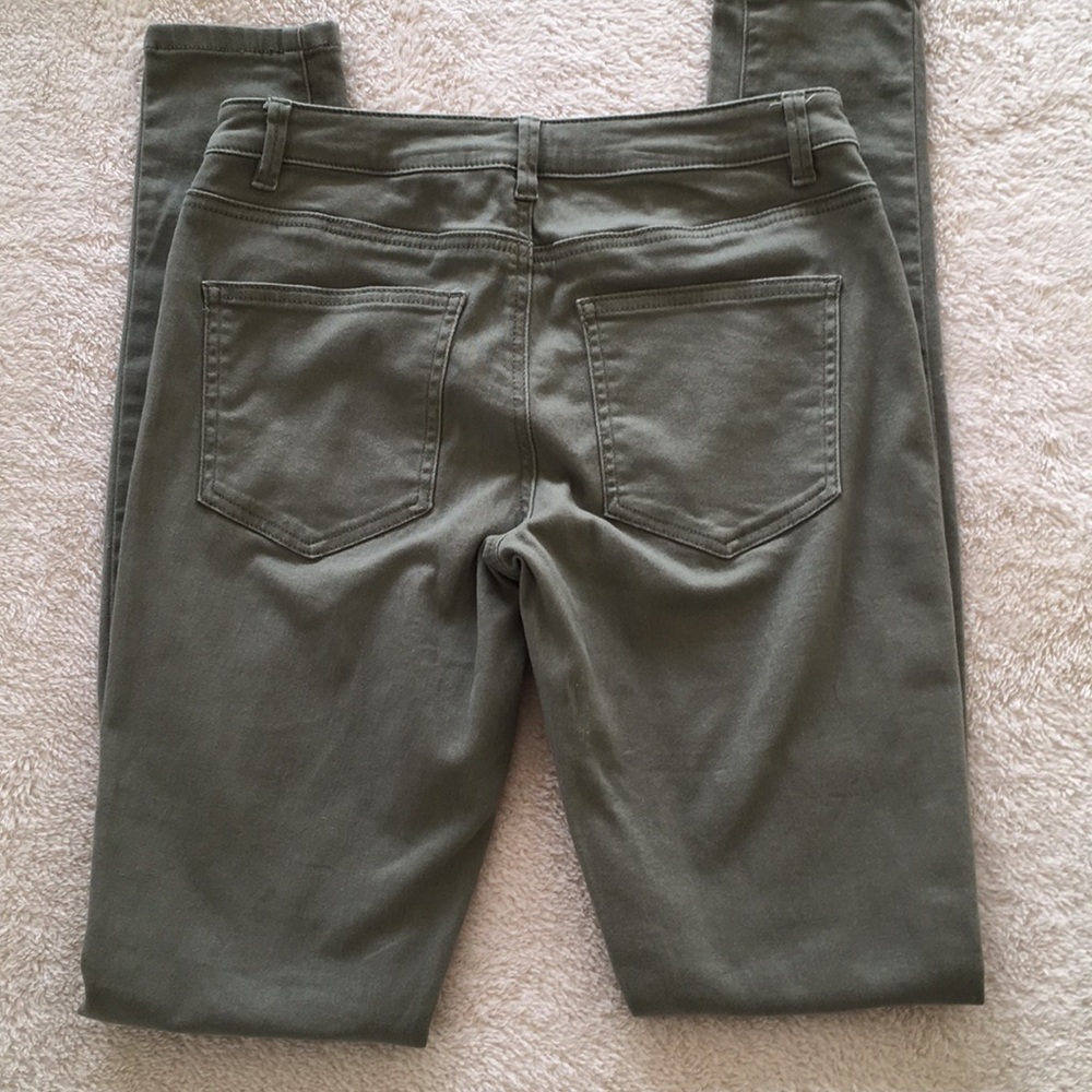 Olive Green Skinny Jeans/Jeggings, Size Small